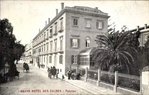 Ak Palermo Sizilien Sicilia Italien, Grand Hotel des Palmes
