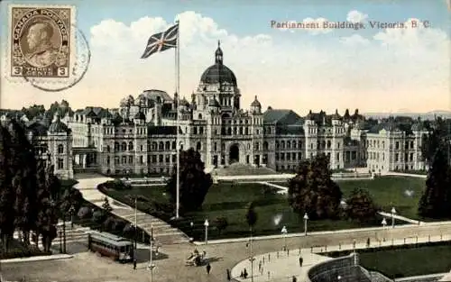 Ak Victoria British Columbia Kanada, Parlamentsgebäude