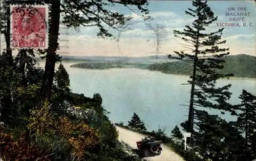 Ak Victoria, British Columbia, Kanada, auf dem Malahat Drive