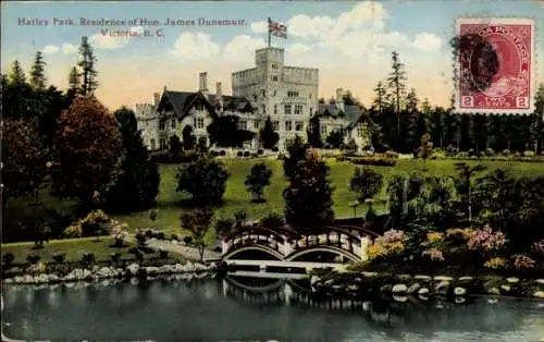 Ak Victoria British Columbia Kanada, Hatley Park, Residenz von Hon. James Dunsmuir