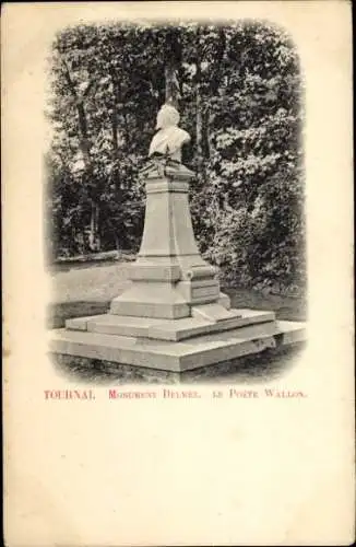 Ak Tournai Wallonien Hennegau, Monument Delmee