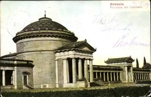 Ak Brescia Lombardia, Facciata del Cimitero