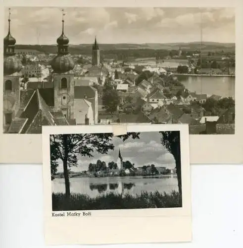 Leporello Ak Telč Teltsch Region Hochland, Gesamtansicht, Kloster