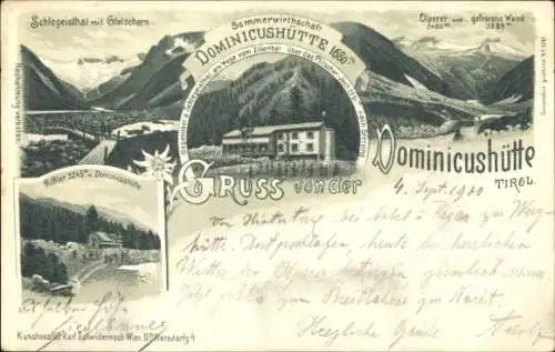 Litho Finkenberg in Tirol, Dominikushütte, Schlegeisthal, Gletscher