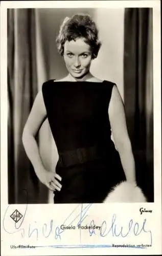 Ak Schauspielerin Gisela Fackeldey, Portrait, Autogramm