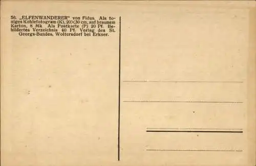 Jugendstil Künstler Ak Fidus, Nr. 56, Elfenwanderer