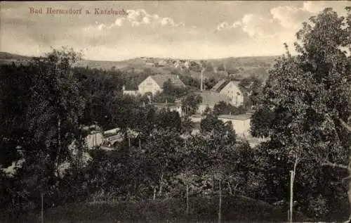 Ak Jerzmanice Zdrój Bad Hermsdorf an der Katzbach Niederschlesien, Gesamtansicht