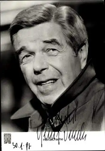 Ak Schauspieler Heinz Drache, Portrait, Autogramm