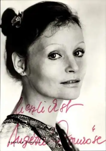 Ak Schauspielerin Angelica Domröse, Portrait, Autogramm