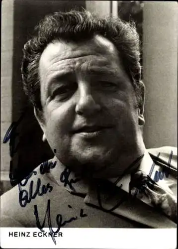 Ak Schauspieler Heinz Eckner, Portrait, Autogramm