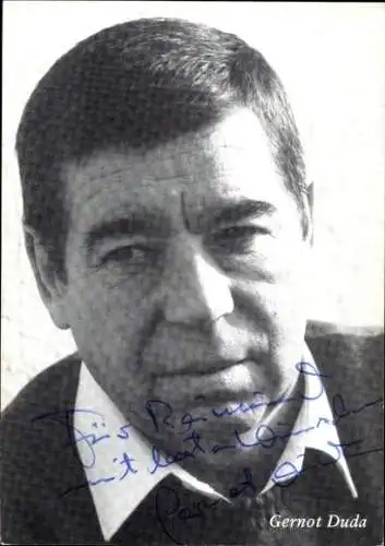 Ak Schauspieler Gernot Duda, Portrait, Autogramm