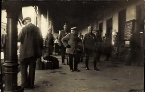 Foto Ak Niš Nisch Serbien, Kaiser Wilhelm II. und deutsche Soldaten, I WK