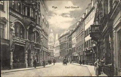 Ak Riga Lettland, Kauf-Straße