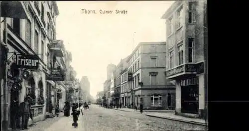 Ak Toruń Thorn Westpreußen, Culmer Straße, Friseur