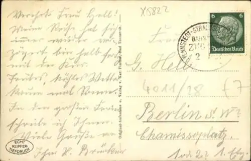 Ak Bad Tennstedt Thüringen, Schwefelbad, Partie am Marktplatz