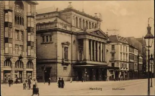 Ak Hamburg Mitte Neustadt, Stadttheater, Dammtorstraße, Aue's Hotel