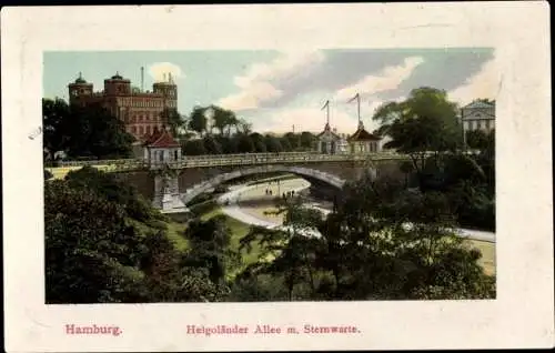 Ak Hamburg Mitte St. Pauli, Helgoländer Allee, Seewarte