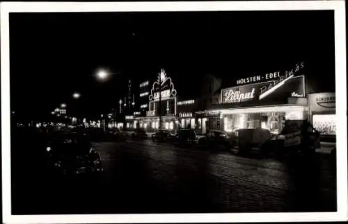 Ak Hamburg Mitte St. Pauli, Die Reeperbahn bei Nacht, Liliput, Lausen, Tabarin