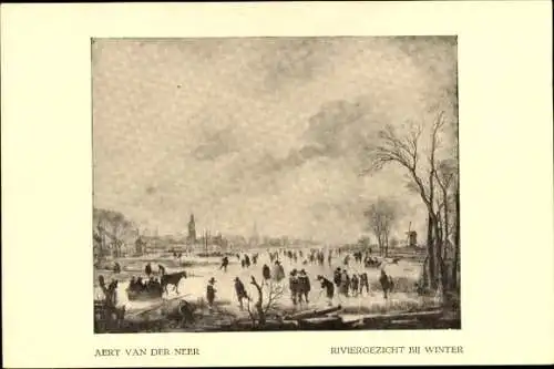 Künstler Ak Neer, A. van der, Flusslandschaft bei Winter