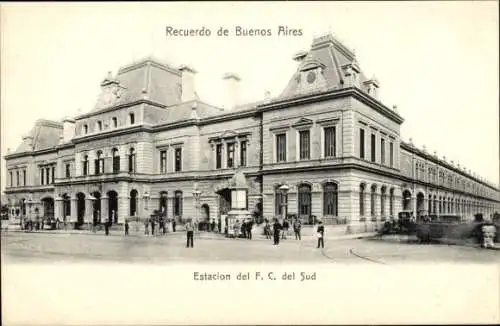 Ak Buenos Aires Argentinien, Estacion de F. C. del Sud