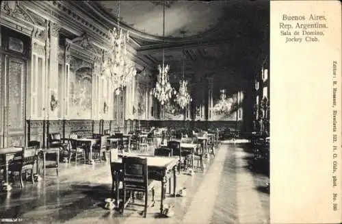 Ak Buenos Aires Argentinien, Sala de Domino, Jockey Club