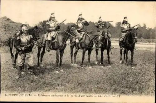 Ak-Krieg von 1914, Späher aus dem Hinterhalt bewachen eine Straße