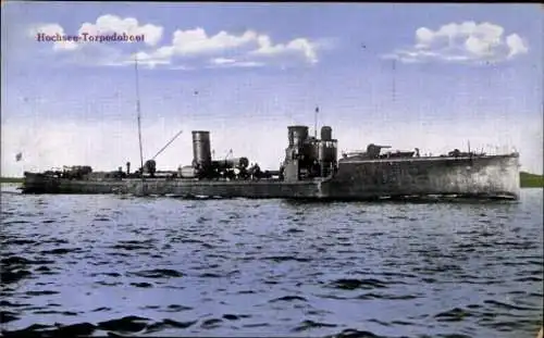 Ak Deutsches Kriegsschiff, Hochsee Torpedoboot, Kaiserliche Marine