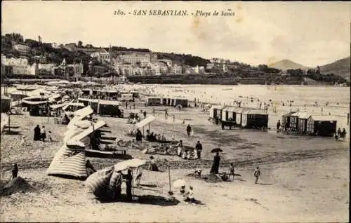 Ak Donostia San Sebastián Baskenland, Playa de Banos