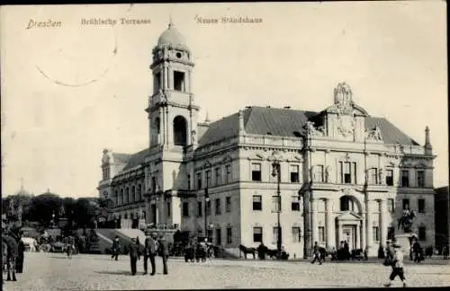 Ak Dresden Altstadt, Brühlsche Terrasse, Neues Ständehaus