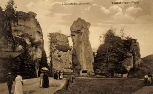 Ak Horn Bad Meinberg im Teutoburger Wald Westfalen, Externsteine