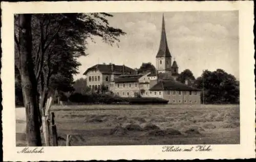 Ak Miesbach in Oberbayern, Kloster mit Kirche