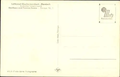 Ak Riersbach Oberharmersbach im Schwarzwald Baden, Ortspanorama