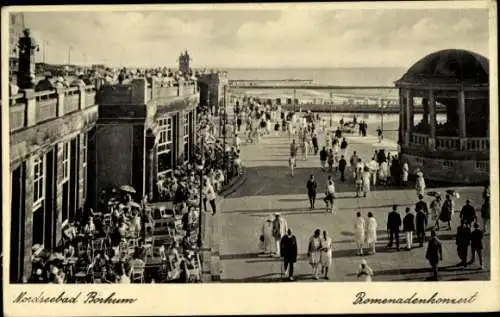 Ak Nordseebad Borkum in Ostfriesland, Promenadenkonzert