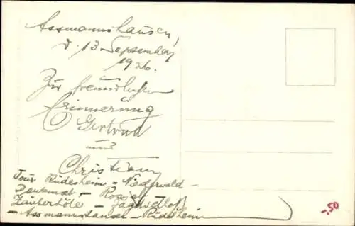 Ak Assmannshausen Rüdesheim am Rhein, Gesamtansicht