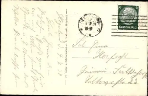 Ak Nordseeinsel Helgoland, Teilansicht, Segelboot