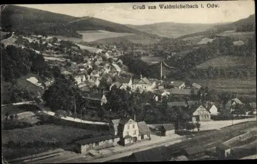 Ak Waldmichelbach Wald Michelbach im Odenwald Hessen, Ortspanorama