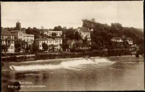 Ak Bad Kösen Naumburg an der Saale,  Wehr und Gradierwerk