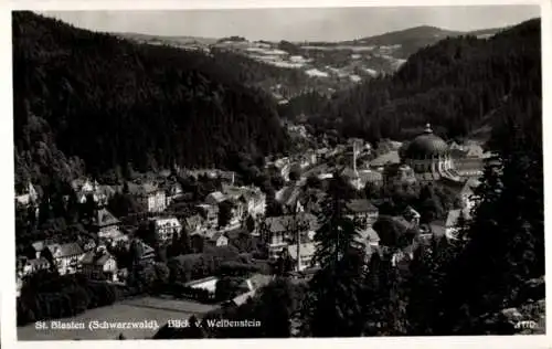 Ak Sankt Blasien im Schwarzwald, Blick vom Weißenstein, Panorama