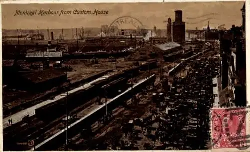 Ak Montreal Quebec Kanada, Hafen vom Zollhaus