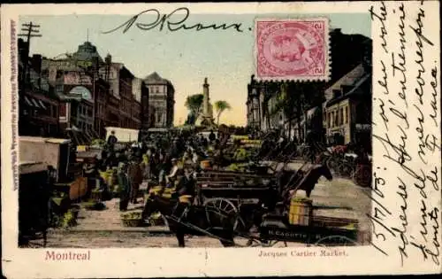 Ak Montreal Quebec Kanada, Jacques Cartier Markt