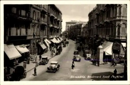 Ak Alexandria Ägypten, Boulevard Saad Zaghloul