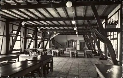 Ak Orbey-Urbeis Alsace Haut Rhin, Ferienlager La Chaume, Refektorium