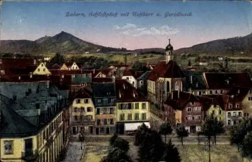 Ak Zabern Bas Rhin, Schlossplatz, Hohbarr, Geroldseck