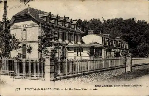 Ak Tessé la Madeleine Bagnoles de Orne, Le Bon Samaritain