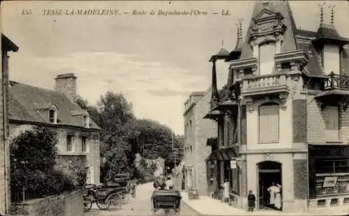 Ak Tessé la Madeleine Bagnoles de Orne, Route de Bagnoles-de-l'orne