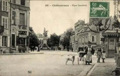 Ak Châteauroux Indre, Place Gambetta