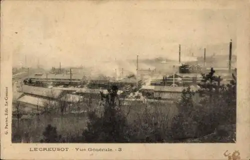 Ak Le Creusot Saône et Loire, Gesamtansicht