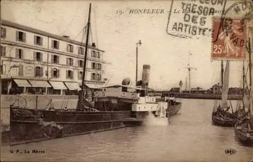 Ak Honfleur Calvados, Le Bateaux du Havre