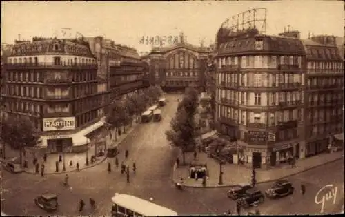 Ak Paris X Gare du Nord, Carrefour Denain Magenta