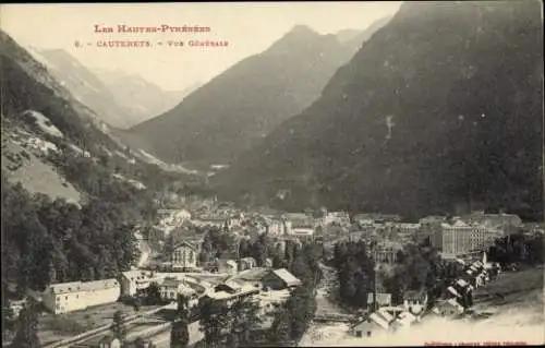 Ak Cauterets Hautes Pyrénées, Ortspanorama